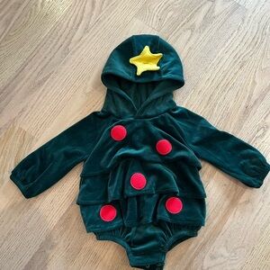Kids Christmas Tree Costume with Hood